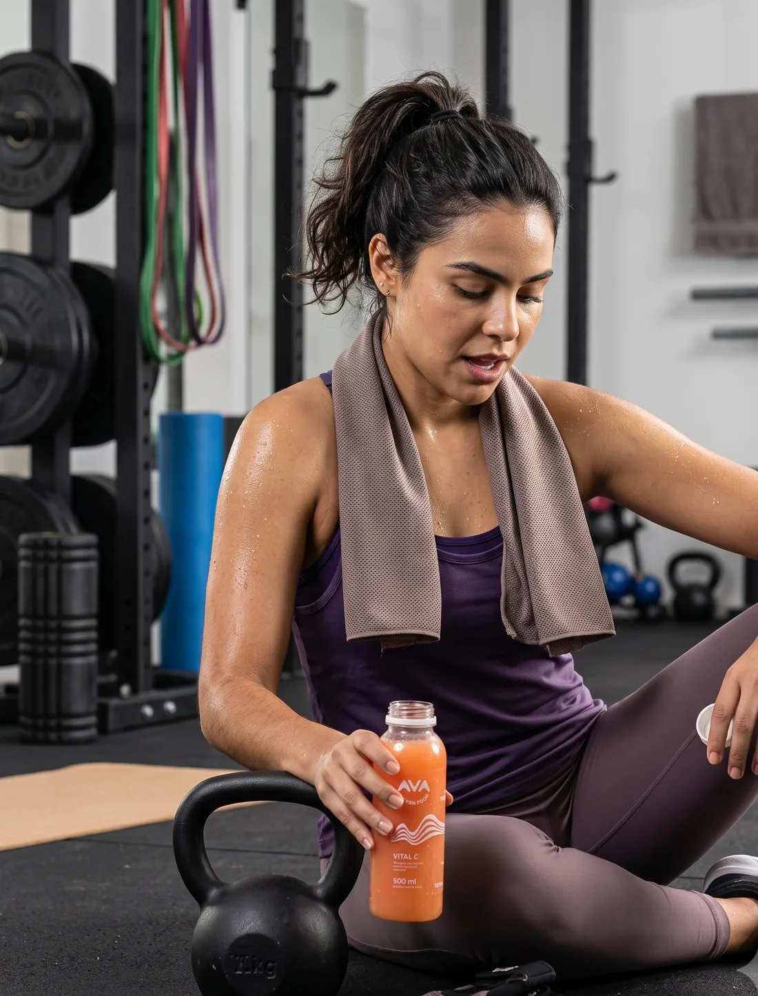 Pós-treino com suco AVA Vital C